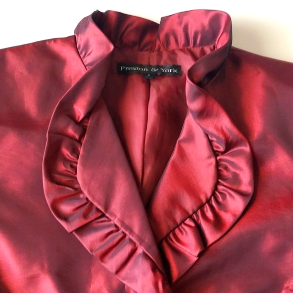 RUBY RED PRESTON YORK Evening JACKET  Satiny Dressy Size 6 - Picture 7 of 11